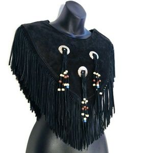 Vintage Fringe Festival Poncho Top